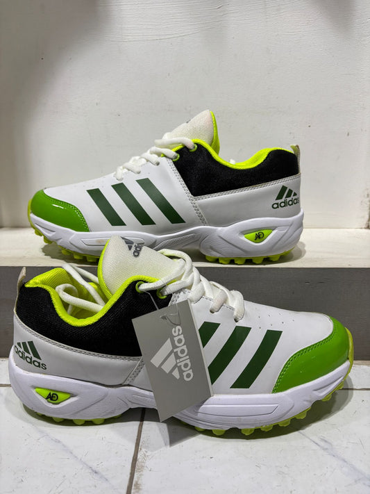 Adidas 2041 Cricket Shoes – White & Green | Ultimate Comfort & Grip